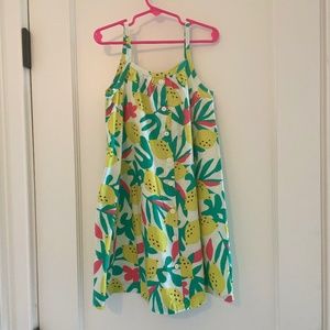 Hannah Anderson Print Woven Summer Dress- Zesty Citrus, Size 6-7